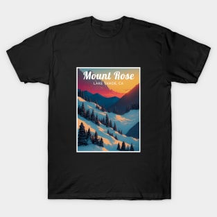 Mount Rose Lake Tahoe California Ski T-Shirt